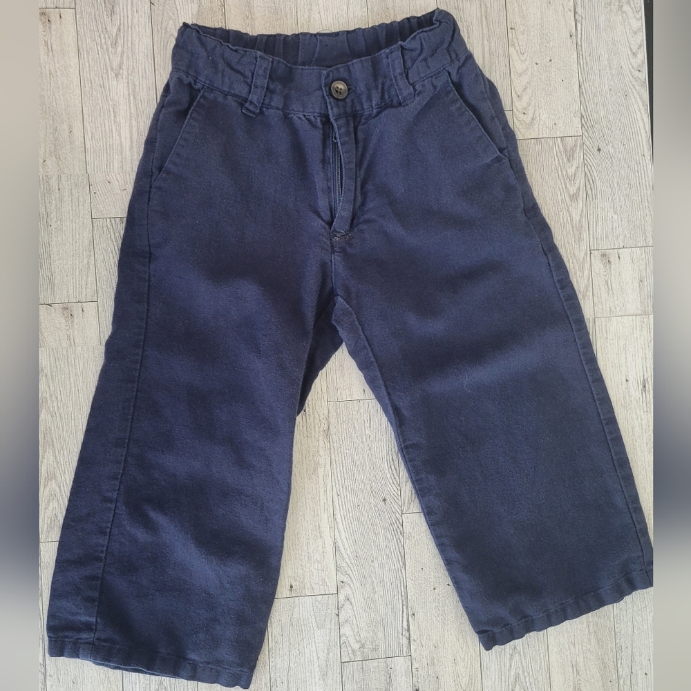 Janie & Jack Navy linen pants 2T